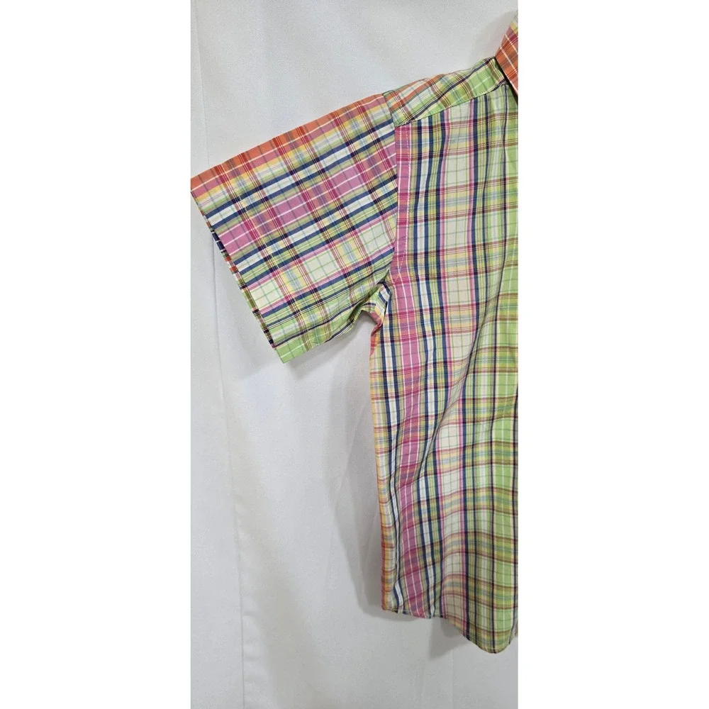Ralph Lauren boys 5 plaid‎ button down short sleeve shirt preppy upscale casual